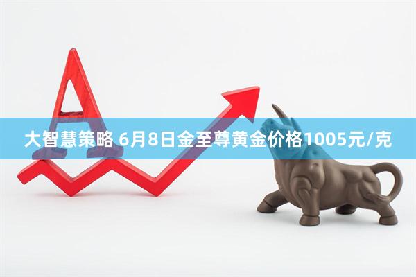 大智慧策略 6月8日金至尊黄金价格1005元/克