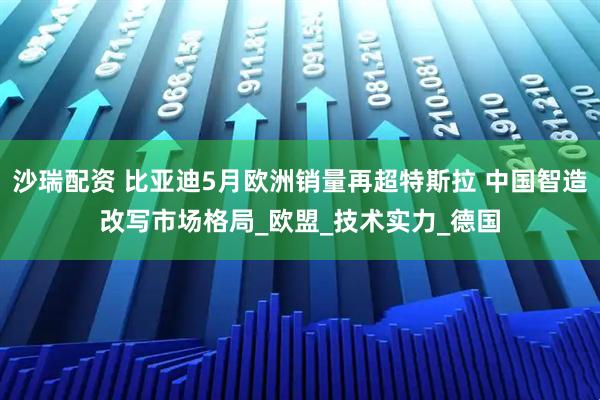 沙瑞配资 比亚迪5月欧洲销量再超特斯拉 中国智造改写市场格局_欧盟_技术实力_德国