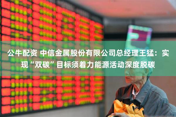 公牛配资 中信金属股份有限公司总经理王猛：实现“双碳”目标须着力能源活动深度脱碳